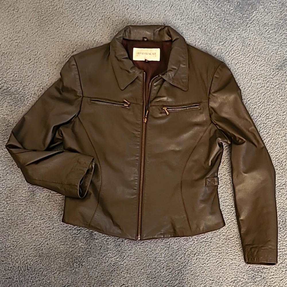 Hugo Buscati Collection leather jacket, size M